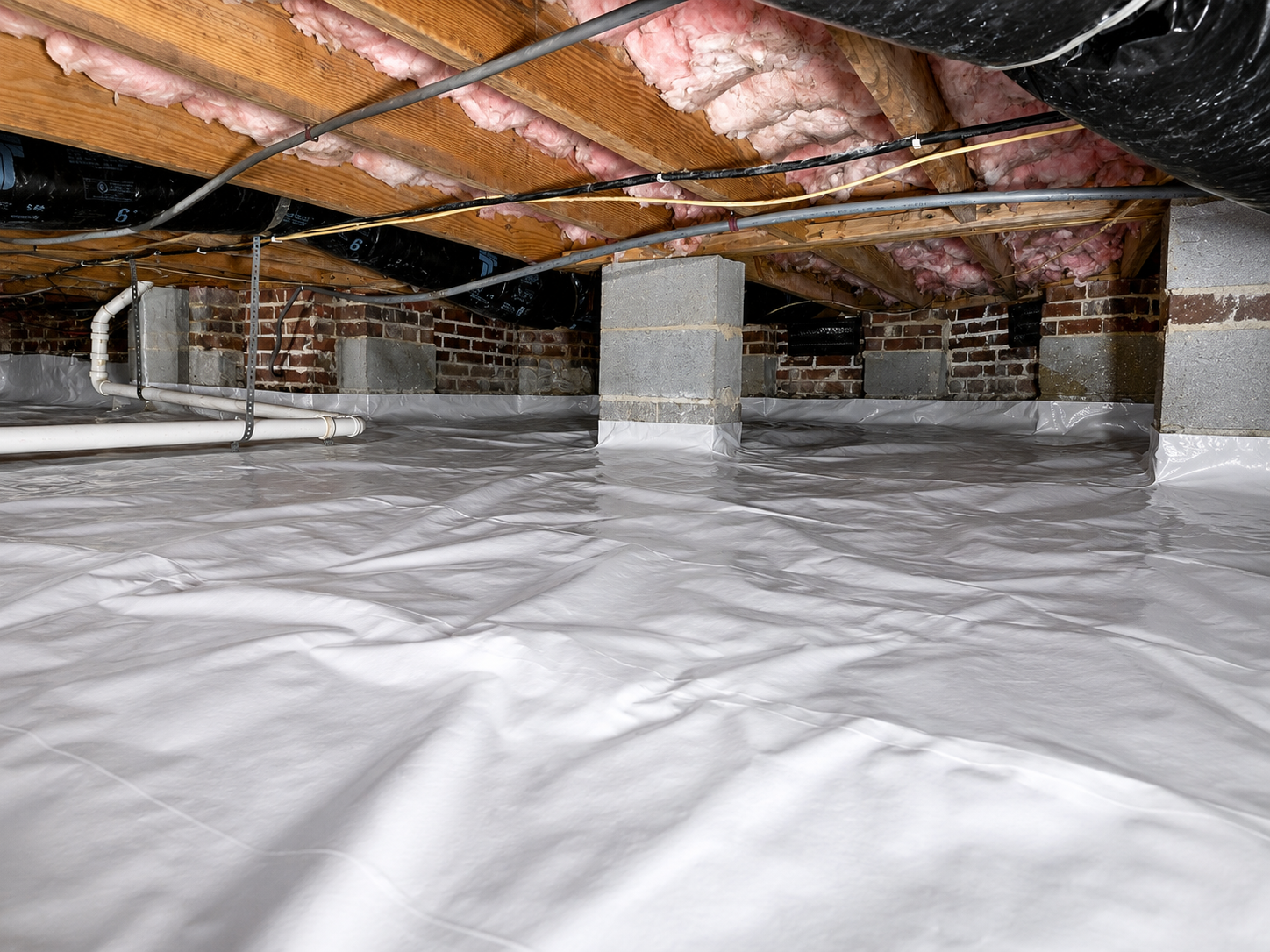 Professionally encapsulated crawlspace by ETA Home Solutions